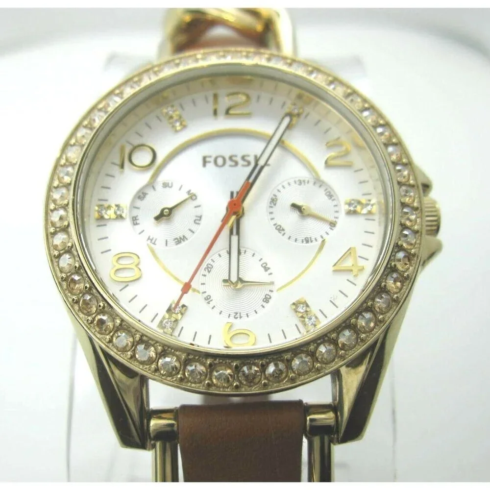 Women's Fossil 10ATM WR Crystals Analog 40mm Dial Watch (C988)
